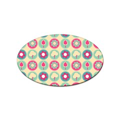 Chic Floral Pattern Sticker Oval (10 Pack) by GardenOfOphir