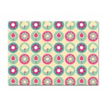 Chic Floral Pattern Sticker A4 (10 pack) Front