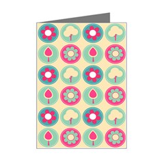 Chic Floral Pattern Mini Greeting Card by GardenOfOphir