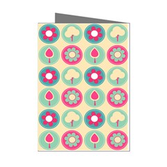 Chic Floral Pattern Mini Greeting Cards (pkg Of 8) by GardenOfOphir