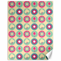 Chic Floral Pattern Canvas 12  X 16  by GardenOfOphir