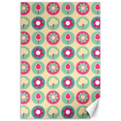 Chic Floral Pattern Canvas 12  X 18  by GardenOfOphir