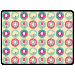 Chic Floral Pattern One Side Fleece Blanket (large) by GardenOfOphir