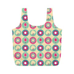 Chic Floral Pattern Full Print Recycle Bag (m) by GardenOfOphir