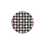 Chic Floral Pattern Golf Ball Marker Front