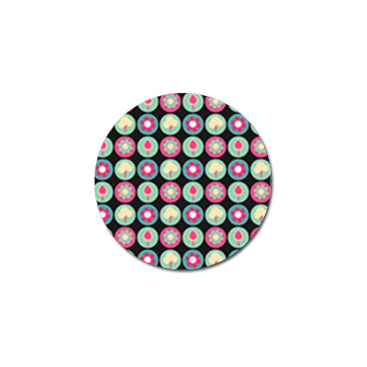 Chic Floral Pattern Golf Ball Marker