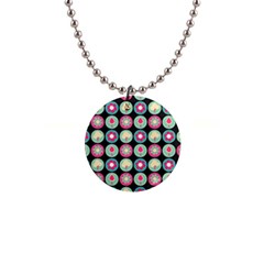 Chic Floral Pattern 1  Button Necklace