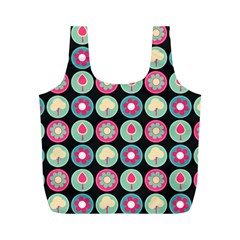 Chic Floral Pattern Full Print Recycle Bag (m) by GardenOfOphir