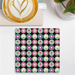 Chic Floral Pattern UV Print Square Tile Coaster  Front