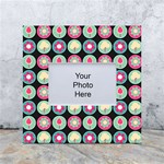 Chic Floral Pattern White Box Photo Frame 4  x 6  Front