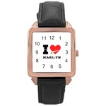 I love marilyn Rose Gold Leather Watch  Front