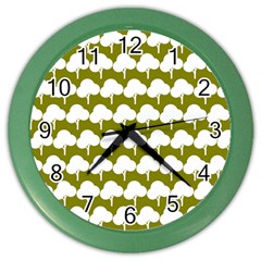 Tree Illustration Gifts Color Wall Clock by GardenOfOphir