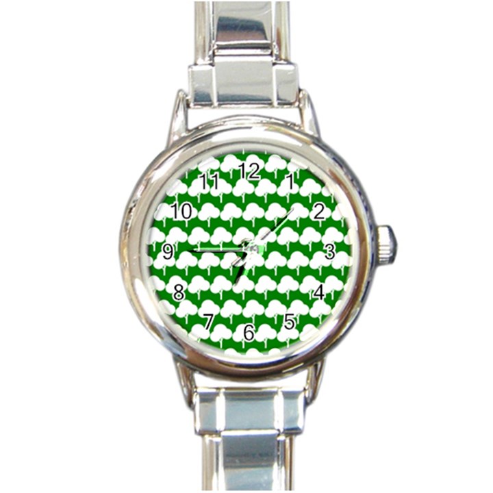 Tree Illustration Gifts Round Italian Charm Watch