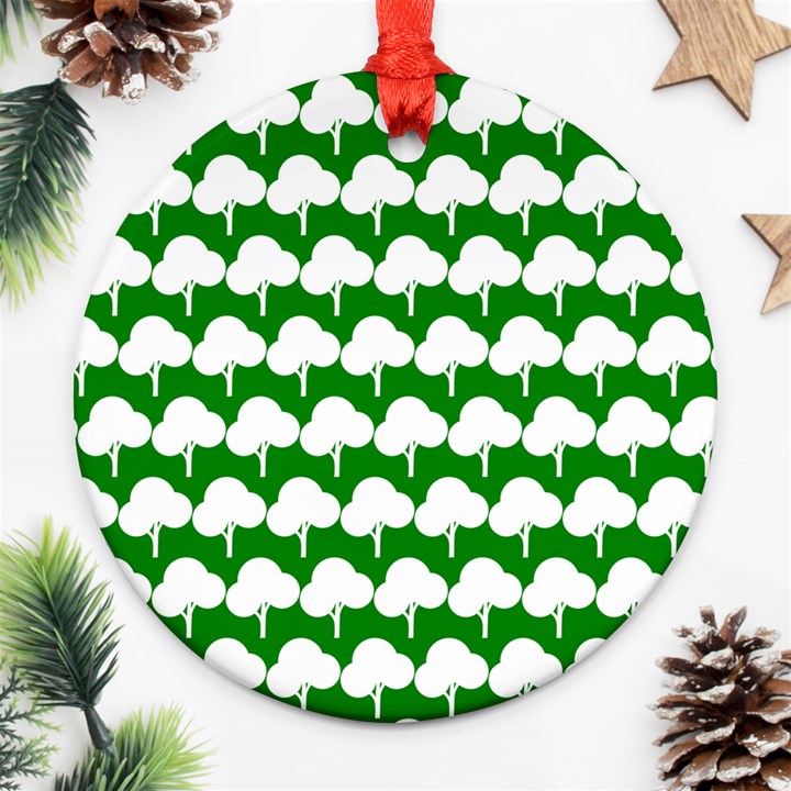 Tree Illustration Gifts Ornament (Round)