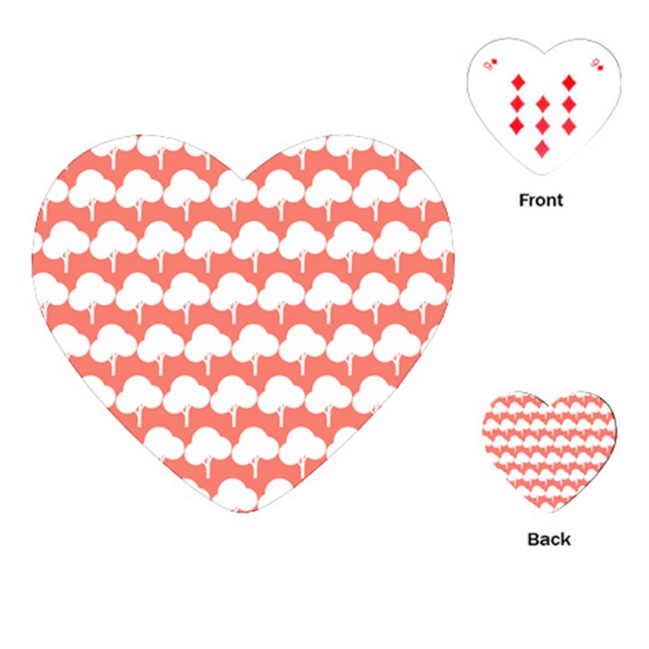 Tree Illustration Gifts Playing Cards Single Design (Heart)