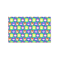 Colorful Whimsical Owl Pattern Sticker Rectangular (100 Pack) by GardenOfOphir