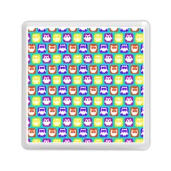 Colorful Whimsical Owl Pattern Memory Card Reader (square) by GardenOfOphir