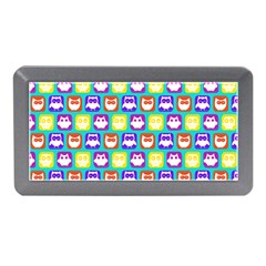 Colorful Whimsical Owl Pattern Memory Card Reader (mini) by GardenOfOphir