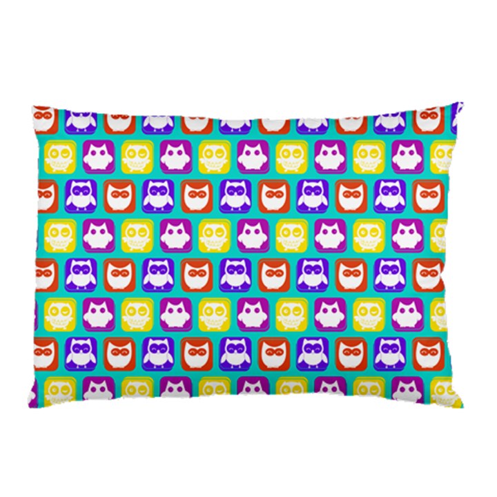 Colorful Whimsical Owl Pattern Pillow Case (Two Sides)