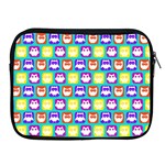 Colorful Whimsical Owl Pattern Apple iPad 2/3/4 Zipper Cases Front