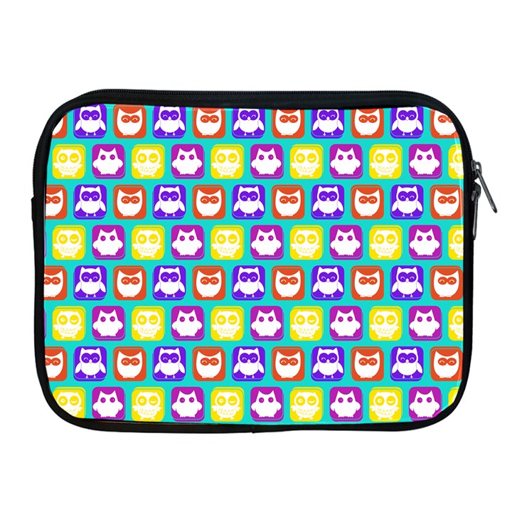 Colorful Whimsical Owl Pattern Apple iPad 2/3/4 Zipper Cases