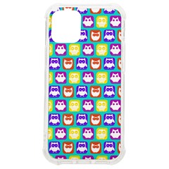 Colorful Whimsical Owl Pattern Iphone 12 Mini Tpu Uv Print Case	 by GardenOfOphir