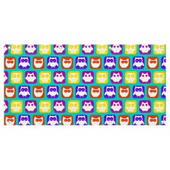 Colorful Whimsical Owl Pattern Banner And Sign 8  X 4  by GardenOfOphir