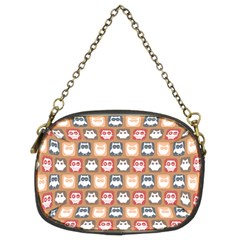 Colorful Whimsical Owl Pattern Chain Purse (two Sides)