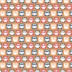 Colorful Whimsical Owl Pattern Play Mat (square) by GardenOfOphir