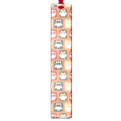 Colorful Whimsical Owl Pattern Large Book Marks by GardenOfOphir