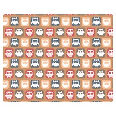 Colorful Whimsical Owl Pattern Premium Plush Fleece Blanket (medium) by GardenOfOphir