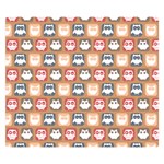 Colorful Whimsical Owl Pattern One Side Premium Plush Fleece Blanket (Small) 50 x40  Blanket Front