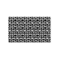 Black And White Owl Pattern Sticker Rectangular (10 Pack) by GardenOfOphir