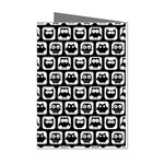 Black And White Owl Pattern Mini Greeting Cards (Pkg of 8) Left