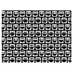 Black And White Owl Pattern Premium Plush Fleece Blanket (Extra Small) 40 x30  Blanket Front