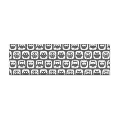 Gray And White Owl Pattern Sticker Bumper (10 Pack) by GardenOfOphir