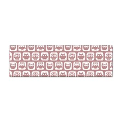 Light Pink And White Owl Pattern Sticker Bumper (10 Pack) by GardenOfOphir