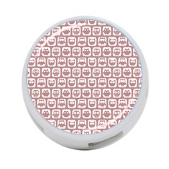 Light Pink And White Owl Pattern 4-port Usb Hub (one Side) by GardenOfOphir