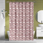 Light Pink And White Owl Pattern Shower Curtain 48  x 72  (Small)  Curtain(48  X 72 ) - 42.18 x64.8  Curtain(48  X 72 )