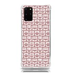 Light Pink And White Owl Pattern Samsung Galaxy S20Plus 6.7 Inch TPU UV Case Front