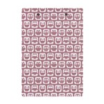 Light Pink And White Owl Pattern A5 Acrylic Clipboard Back