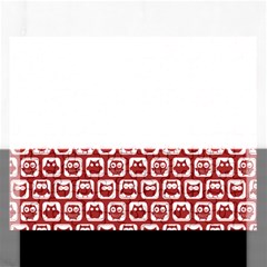 Red And White Owl Pattern Rectangular Jigsaw Puzzl by GardenOfOphir