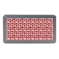 Red And White Owl Pattern Memory Card Reader (mini) by GardenOfOphir