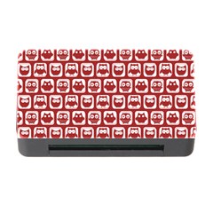 Red And White Owl Pattern Memory Card Reader With Cf by GardenOfOphir