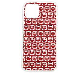 Red And White Owl Pattern Iphone 12 Pro Max Tpu Uv Print Case by GardenOfOphir