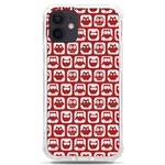 Red And White Owl Pattern iPhone 12 mini TPU UV Print Case	 Front