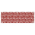 Red And White Owl Pattern Banner and Sign 6  x 2  Front