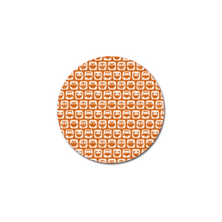 Orange And White Owl Pattern Golf Ball Marker (4 pack)