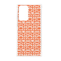 Coral And White Owl Pattern Samsung Galaxy Note 20 Ultra Tpu Uv Case by GardenOfOphir