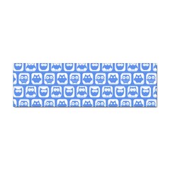 Blue And White Owl Pattern Sticker (bumper) by GardenOfOphir